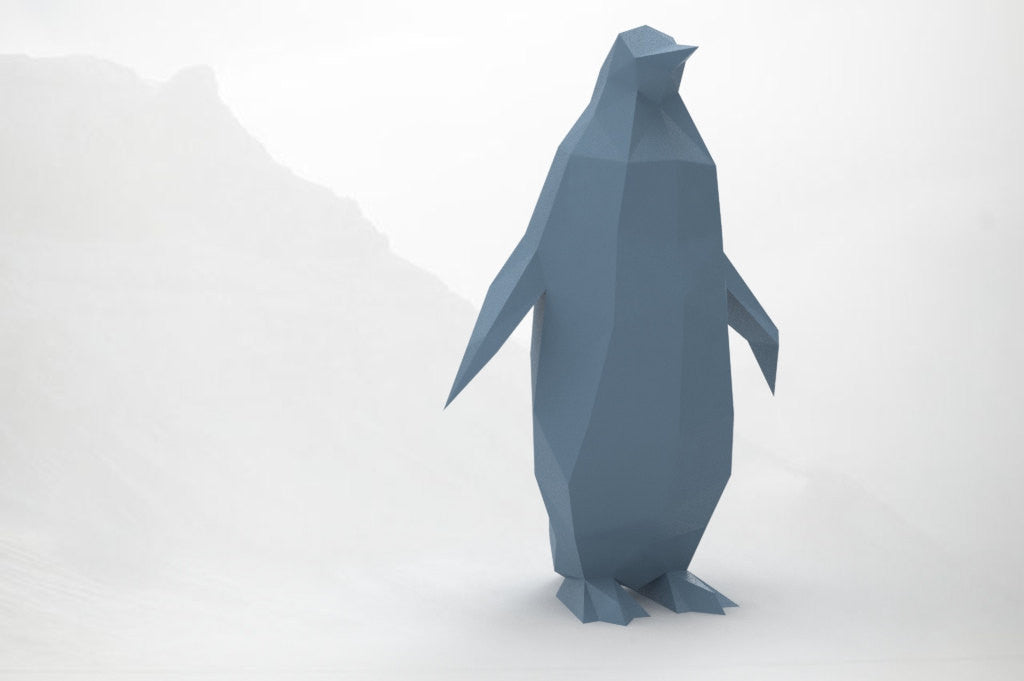 PENGUIN - Make your own geometric model using PDF template - Poligonia - 3D Papercraft creations